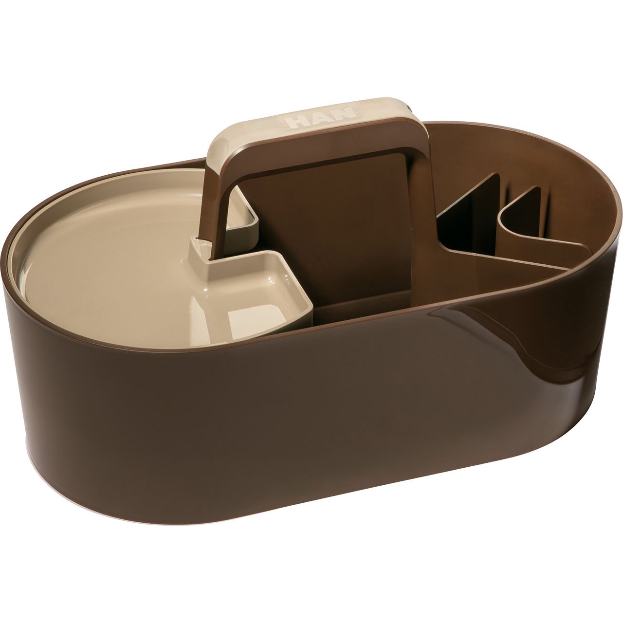 HAN Schreibtisch-Organizer Toolbox Loft braun Kunststoff 4 Fächer 34,0 x 18,7 x 18,8 cm
