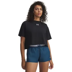 UNDER ARMOUR Rival Boxy T-Shirt Damen 001 - black/white L