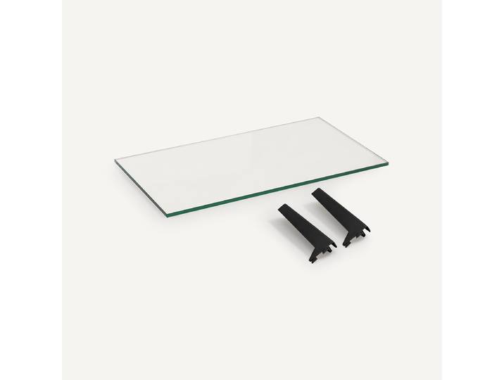 AM.PM Etagère L60 cm verre trempé, pour bibliothèque modulable ARCHIVITA XL Noir