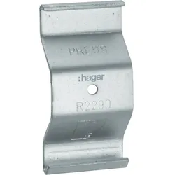 Hager R2290VERZ Klammer aus Stahlblech zu Leitungsführungskanal LFS mit Oberteil 60mm verzinkt