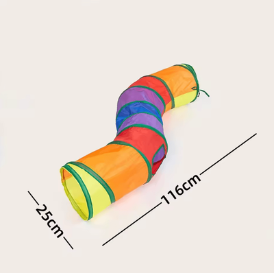 Inspire Curations TunnelTrail Collapsible Cat Tunnel Toy For Indoor & Outdoor Play d