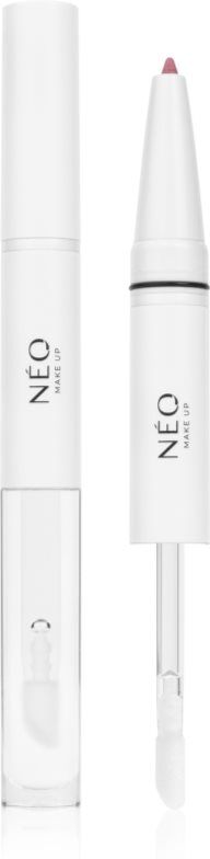 NEO MAKE UP Intense Serum 2in1 Lipliner & Lipgloss contour lip pencil and lip gloss shade 02 Blushing Pink 1 pc