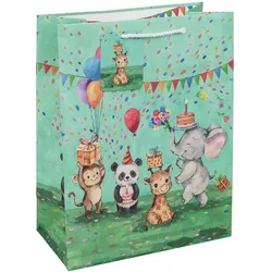 Geschenktasche Partyzoo 22,5 cm Papier Bunt