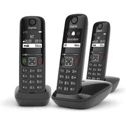 Gigaset AS690 Trio, Telefon, Schwarz