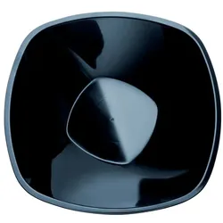 MONOUSO - Plastikschale PP "Square" Schwarz 1.250ml Ø21cm (3 Stück)