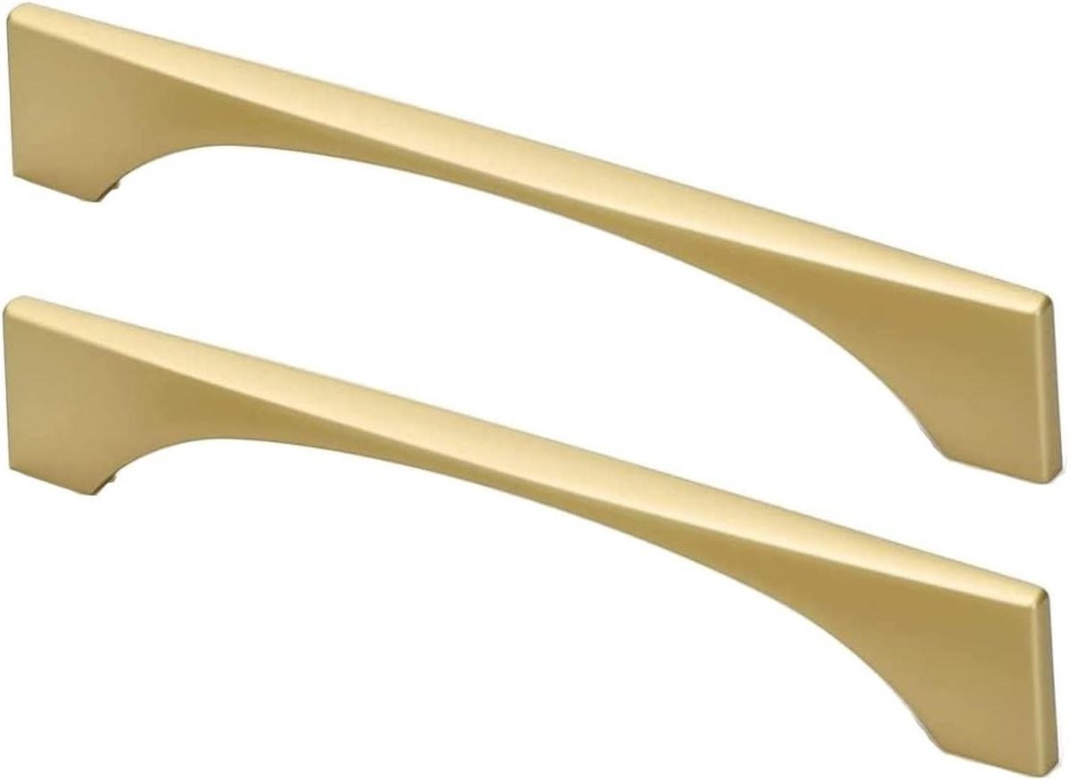 Set van 6 gouden deurgrepen voor keukenkasten, 160 mm