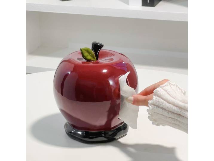 Boîte à mouchoirs en céramique créative Apple, de haute qualité, pour le salon, la maison, le bureau, décoration, rangement de serviettes, boîte à papier