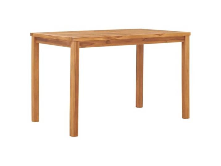 GHVBNMF Garten Esstisch Massivholz Teak Holztisch 120 x 70 x 77 cm Stabiler Balkontisch aus geschliffenem Teakholz mit 2,8 cm dicker Platte für Küche, Terrasse und Veranda.