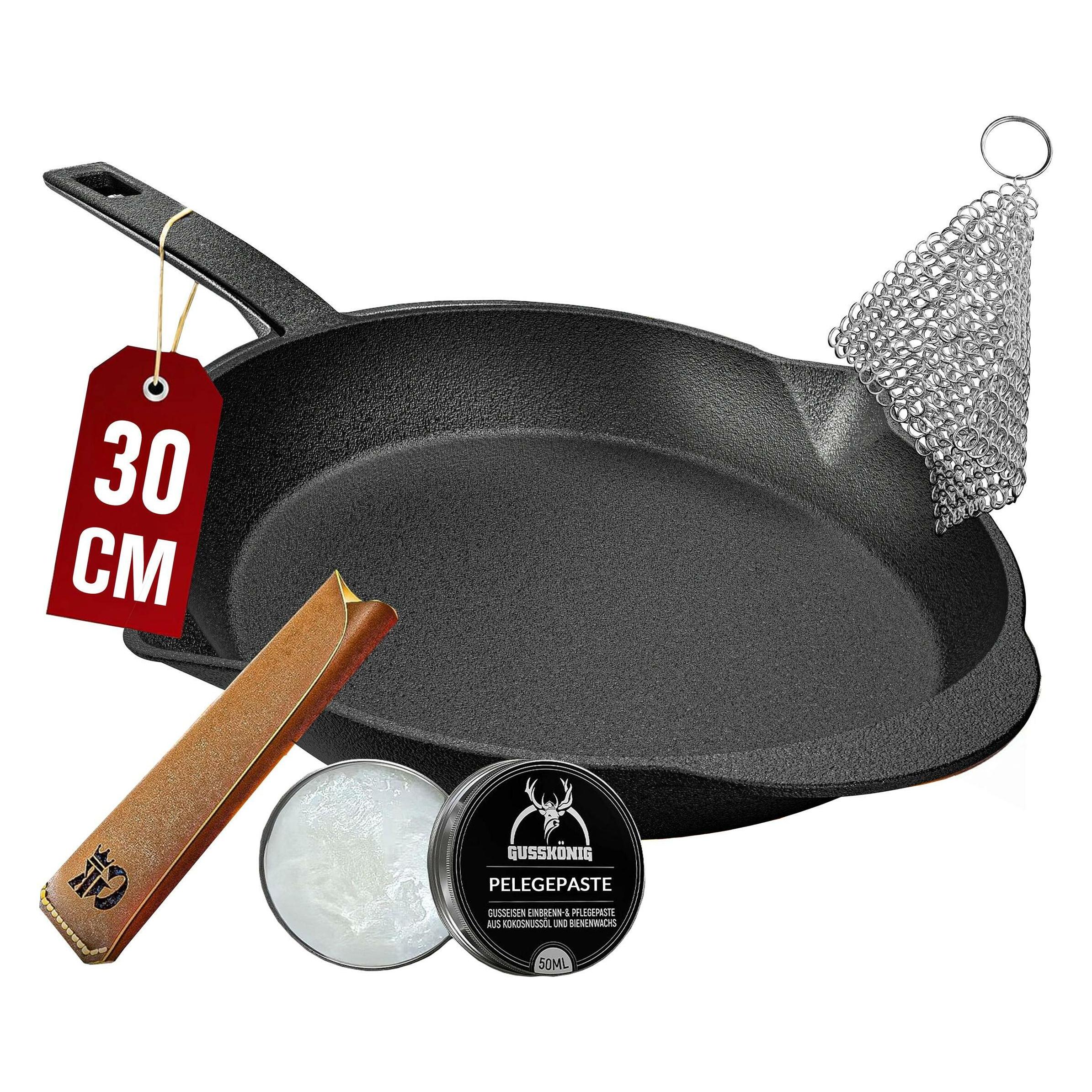 Gusskönig Eingebrannte Gusseisenpfanne 30cm (GK-44)