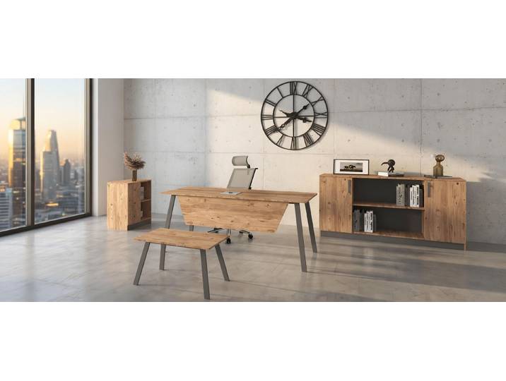 Xlmoebel Schreibtisch Modernes Büro-Möbel Set: Schreibtisch, Konsole und Couchtisch (Büro-Set, 3-teiliges Büro-Set), Made in Europa
