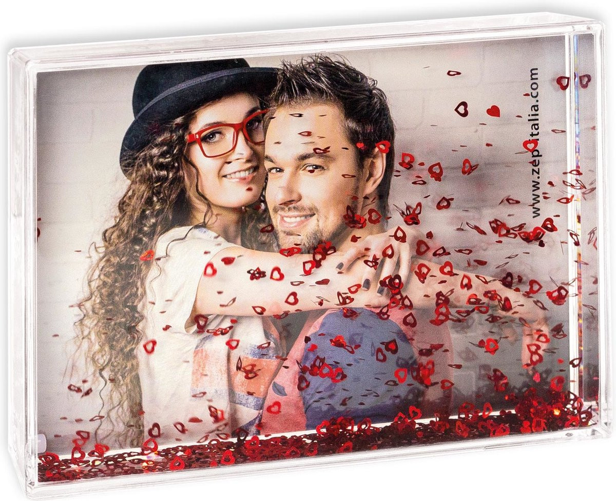ZEP Shake Frame Heart Fotolijstset Rood Transparant
