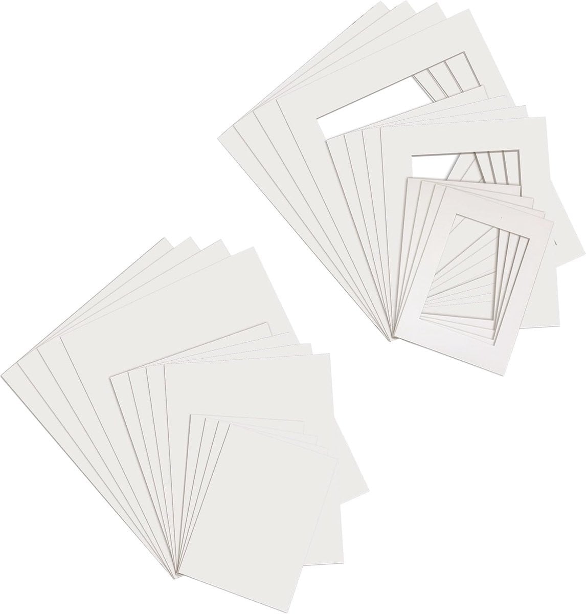 24 stuks Passe-partout karton in beige voor foto's en kunstwerken
