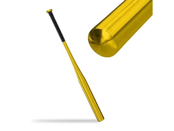 Relaxdays Batte de Baseball en Aluminium\, 34 Pouces / 86 cm\, Manche antidérapant\, Accessoire en Aluminium\, doré