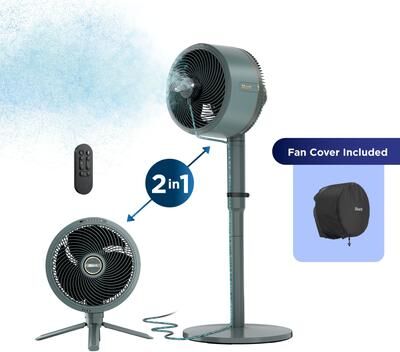 Shark FlexBreeze Outdoor & Indoor Fan with InstaCool Misting Attachment. Portable, Quiet, Powerful