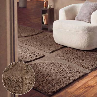 Hochflor-Teppich TED BAKER "Jasper, auch in rund", braun, B:200cm H:25mm L:300cm, Polyester, Teppiche, Hoch-Tief-Struktur, Weich, Shaggy, Modern, Wohnzimmer, Schlafzimmer