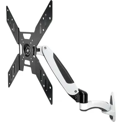 myWall TV Wandhalterung 94,0 cm (37) 127,0 (50) Neigbar+Schwenkbar, Rotierbar (Wand, 50", 20 kg), Monitor Halterung, Schwarz, Weiss