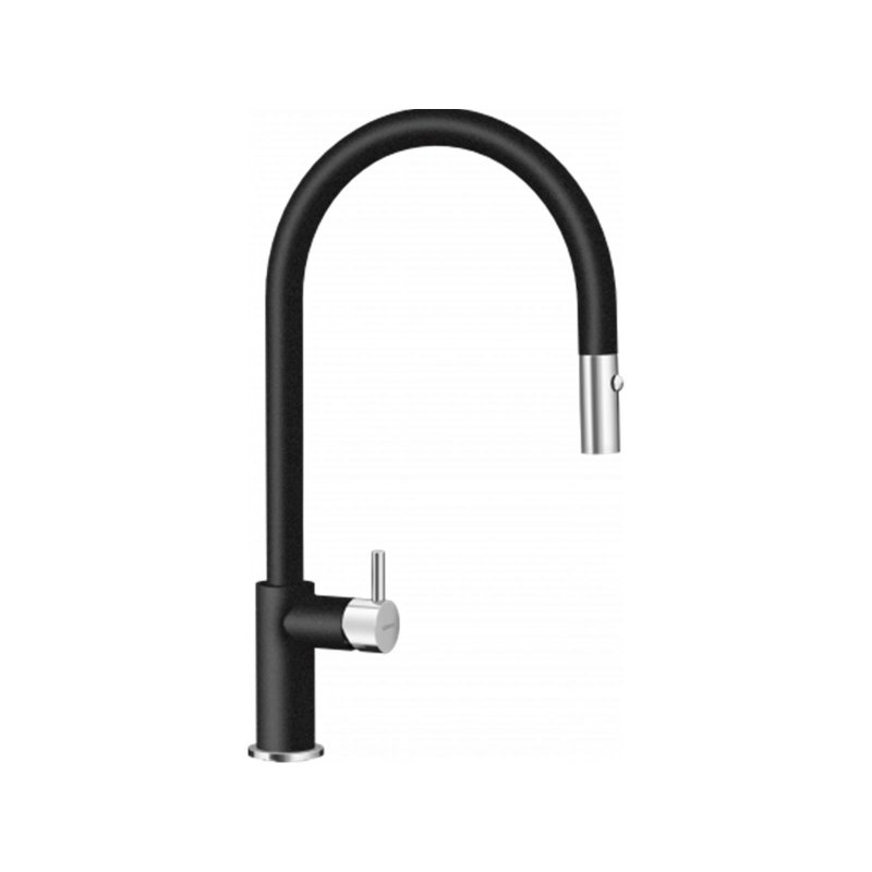 Schock Armatur Hekate 549120S, Schwarz, Hochdruck, Ausziehbarer Auslauf