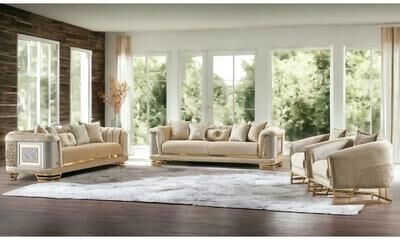 Furnia Vincent 2 Pieces Living Room Sets 1 Sofa 1 Loveseat 2 chair