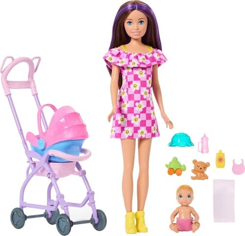 Barbie Skipper Babysitters Inc. speelset met brunette pop en accessoires
