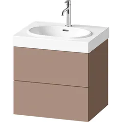 Duravit Balcoon Waschtischunterbau, wandhängend, 2 Schubkästen, 584x509x471mm, BA47220JFIF0000, Farbe: Umbra Strukturiert Matt / Umbra Matt