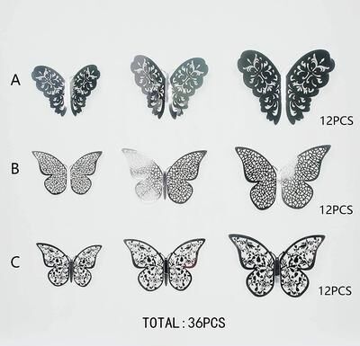 Uplift Picks 3D Mirror Butterfly Wall Stickers Elegant DIY Wall Decor For Living Room And Events 23