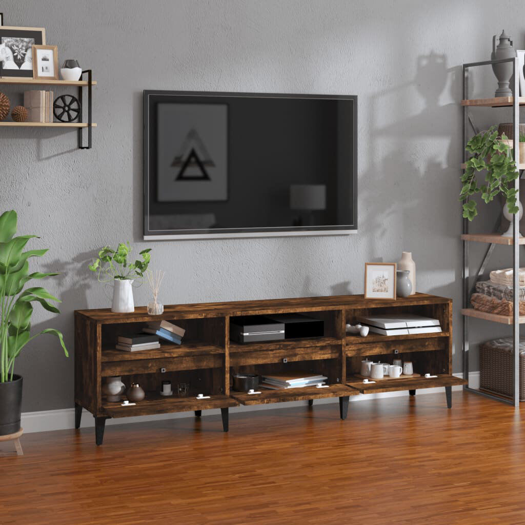 George Oliver Everlie TV Stand for TVs up to 43" Smoked Oak 43"