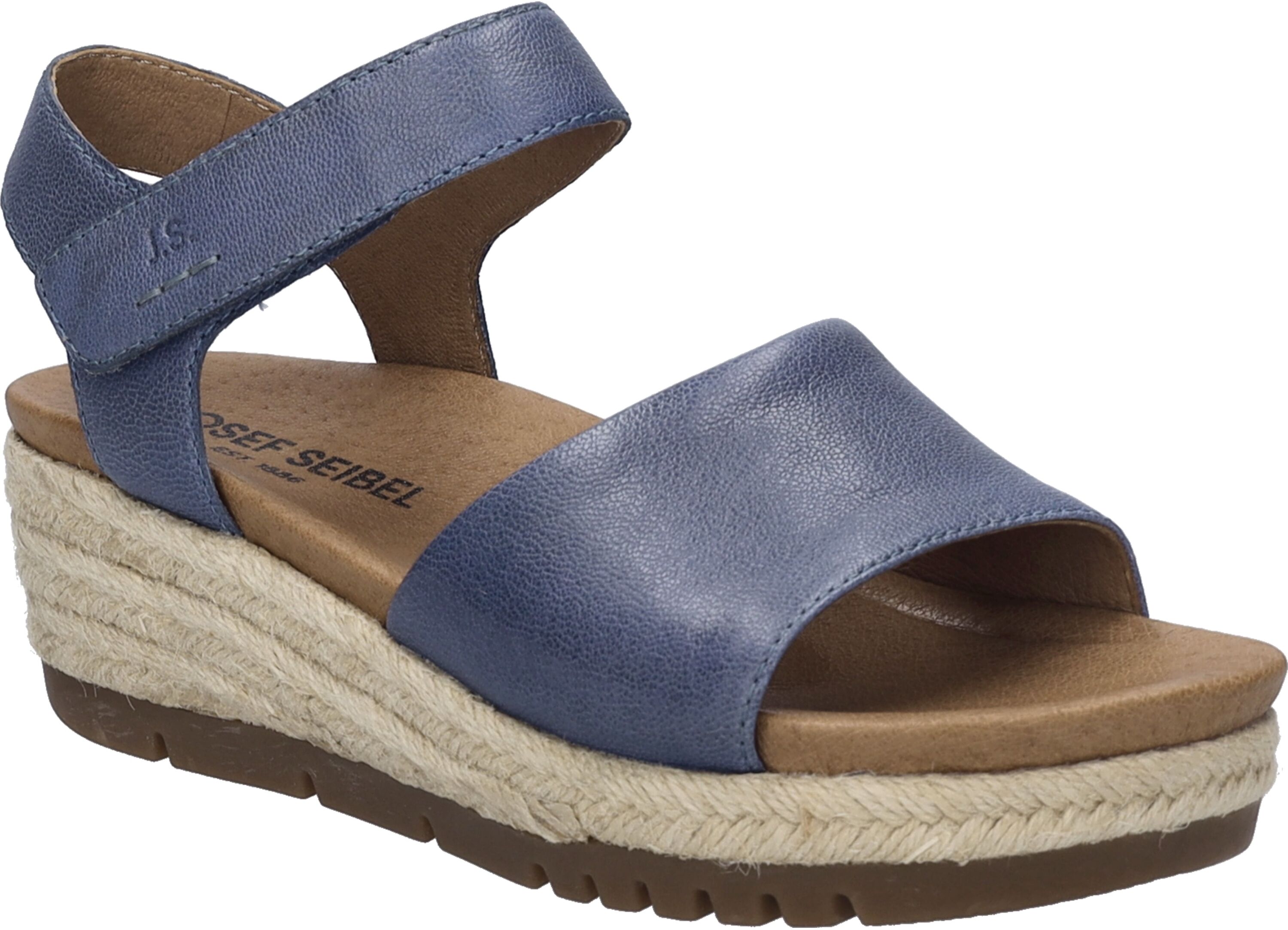 Sandale JOSEF SEIBEL "Miranda 02, shark", Damen, Gr. 39, grau (shark), Obermaterial: 100% Rindsleder Leather cow., Schuhe Sandale