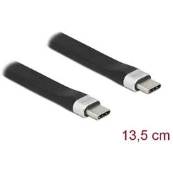 DeLOCK USB 3.2 Gen 2 FPC Flachbandkabel USB Type-C zu USB Type-C 13,5 cm PD 3 A E-Marker