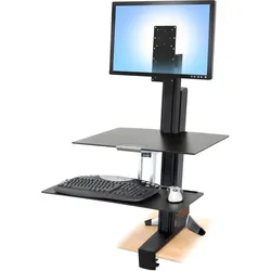 Ergotron tall-User Kit for WorkFit Single, VESA + (Tisch, 13.20 kg), Monitor Halterung, Schwarz