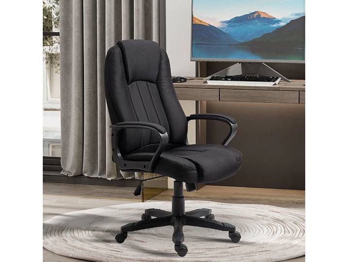 Vinsetto Fauteuil Massage Bureau Réglable Noir 60x74x106-116cm