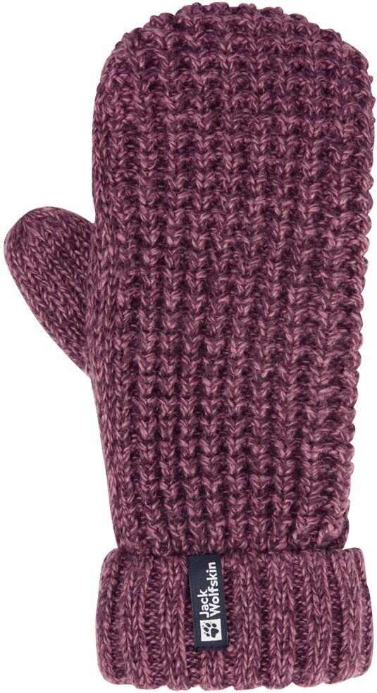 Fäustlinge JACK WOLFSKIN "MEDLEY KNIT MITTEN W", Damen, Gr. S (36), lila (amaranth), Polyester, Handschuhe Fäustlinge, Strick-Fäustlinge, warm, mit Fleece-Futter amaranth S (36)
