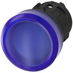 Siemens 3SU1001-6AA50-0AA0 Leuchtmelder, 22mm, rund, Kunststoff, blau, Linse, glatt 3SU10016AA500AA0  - 5 Stück