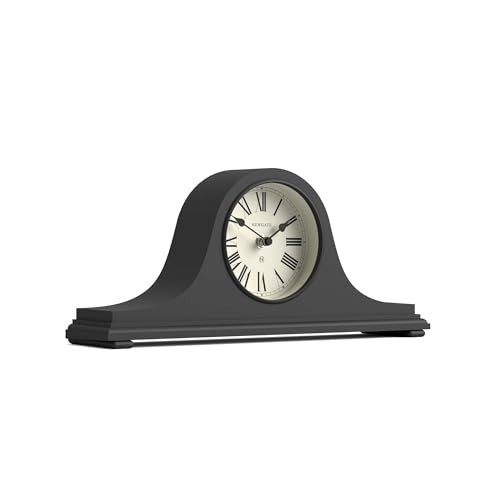 Newgate Time Machine klassieke analoge tafeltijdklok - Grijs/Zwart