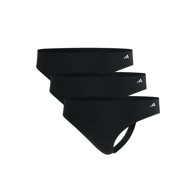 String ADIDAS ORIGINALS "String Thongs Active Light Flex 3P 3er Pack", Damen, Gr. XL, schwarz, Obermaterial: 76% Polyamid PA. 24% Elasthan EL., Unterhosen String