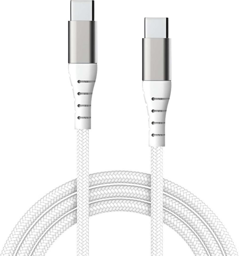 Force Power Versterkte USB-C naar USB-C kabel, 3 meter, wit