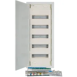 Eaton 302417 Hohlwand-Kleinverteiler, 5-reihig, 60TE, Stahlblechtür superflach KLV-60HWS-SF