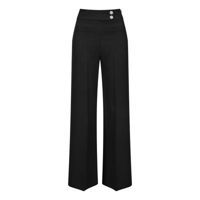Anzughose NICOWA "Coreana Glam", Damen, Gr. 34, schwarz, festlich, regular fit, Hosen Anzughose, mit Schmuckstein