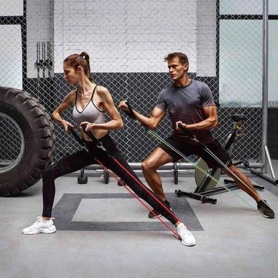 Yoga Pilates Abs Exercise Resistance Band Set, Fitness Tube Workout Bands For Strength & Flexibility Yoga Pilates Abs Exercise Resistance Band Set, Fitness Tube Workout Bands For Strength & Flexibility