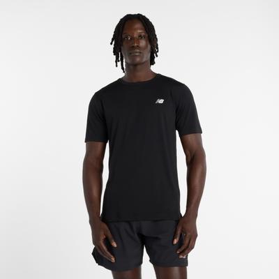 Trainingsshirt NEW BALANCE "SPORT ESSENTIALS UTILITY T-SHIRT", Herren, Gr. XL, schwarz (schwarz (bk)), Obermaterial: 100% Polyester, Shirts, atmungsaktiv, schnell trocknend, aus Polyester