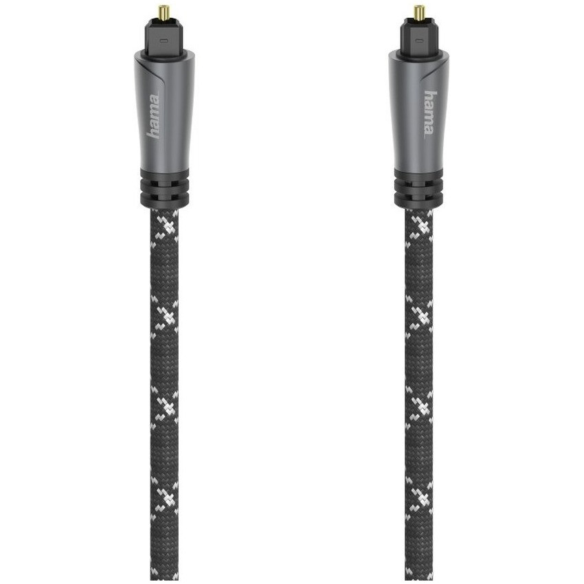 Hama Optische audiokabel met ODT-stekker (Toslink) in het zwart, 1,5 m