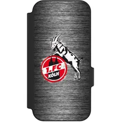 Nivocase Klapphülle für Google Pixel 11 Handyhülle aus Kunst Leder NIVOflip schwarz 1. FC Köln Metallic (Google Pixel 11), Smartphone Hülle, Schwarz