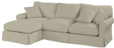 Baldwin 2-Piece Sectional Slipcover - Left Arm Chaise & Right Arm Loveseat - Natural Linen - Ballard Designs