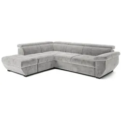 COTTA Ecksofa mit Funktion Speedway Stoff Grau Grey