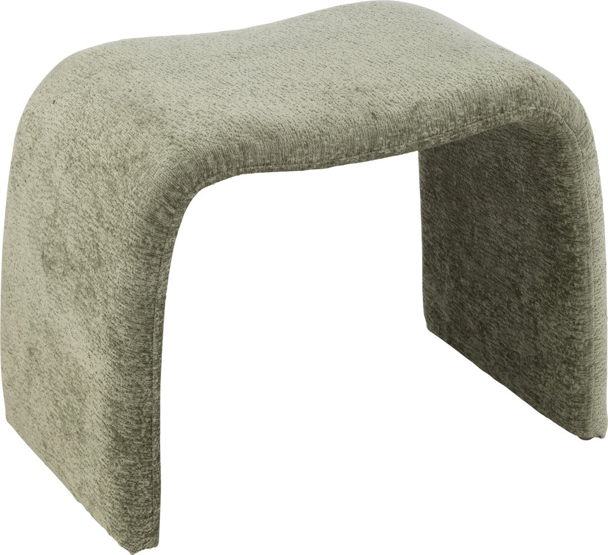 J-Line kruk N shape textiel muntgroen