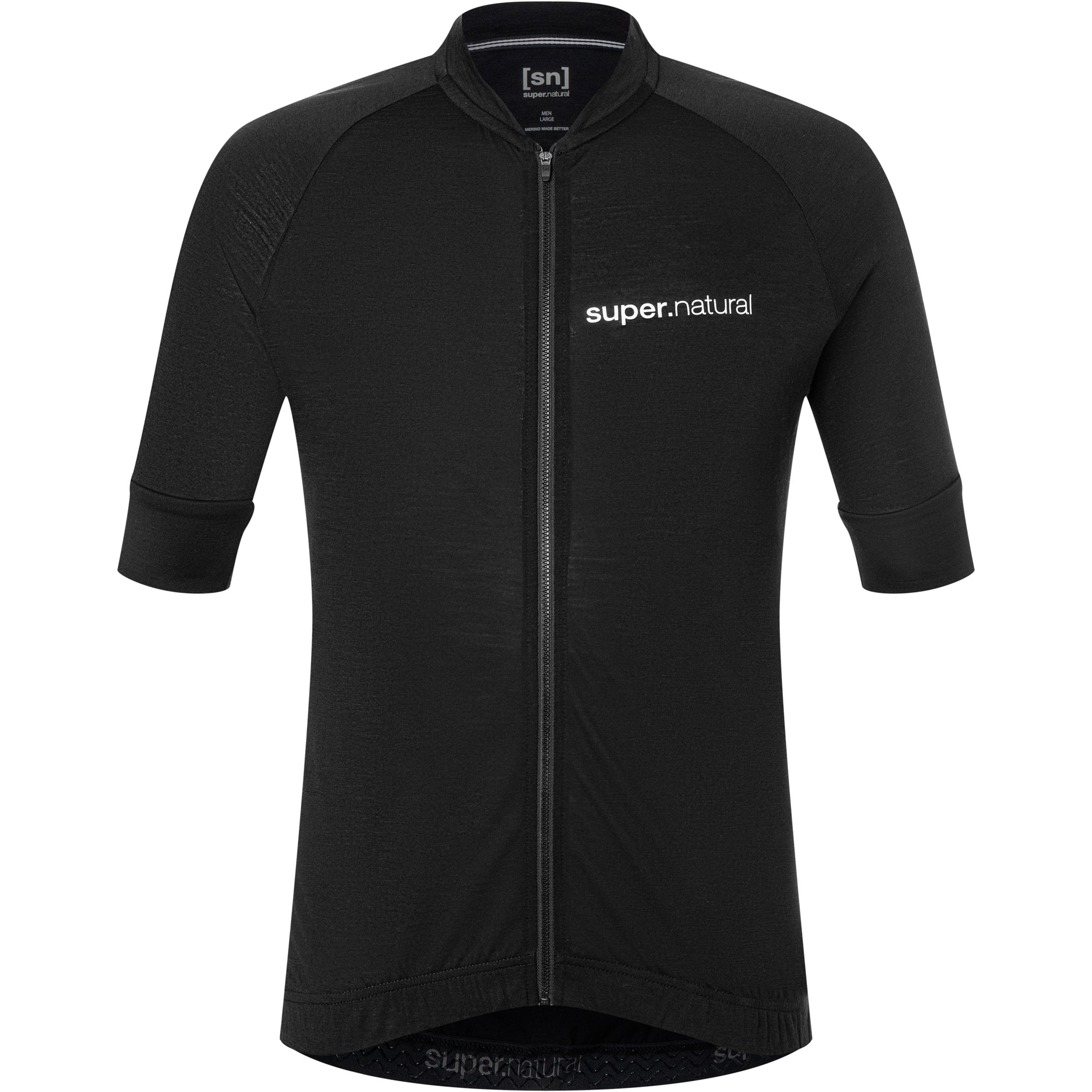 Super.Natural Gravier Summer Radtrikot Herren Radtrikots schwarz Größe S Rennrad | Gravel Hautfreundlich Merinowolle