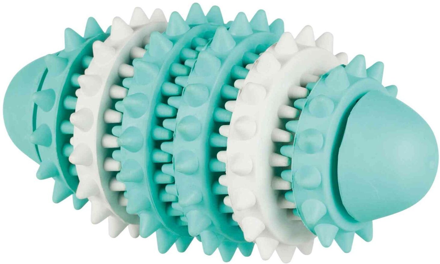 TRIXIE Denta Fun Rugby, Minzgeschmack, Naturgummi, 15 cm