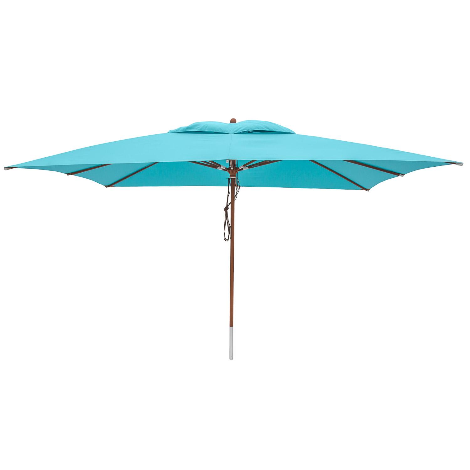 anndora Sonnenschirm 3x4m eckig Hellblau Himmelblau Winddach UV-Schutz - Himmelblau