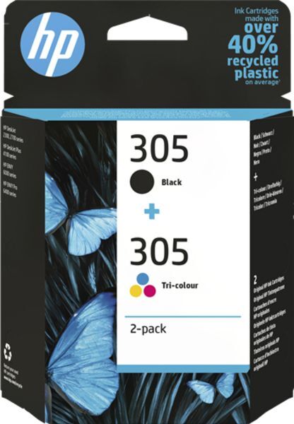 HP 305 (6ZD17AE) - Schwarz + 3 Farben - Druckerpatrone - Multipack