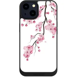 Nivocase Handyhülle für Apple iPhone 14 Hülle NIVOpure Case Schwarz Asien Japan Kirschblüten (Apple iPhone 14), Smartphone Hülle, Schwarz