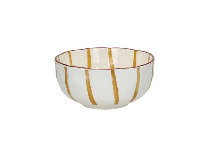 Bol à soupe en porcelaine jaune, rond - Pomax, Mykonos - Ø15,2x6